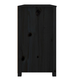 Armoire latérale Noir 100x40x72 cm Bois de pin massif