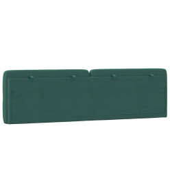 Coussin de tête de lit vert foncé 180 cm velours