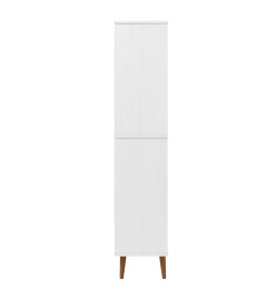 Bibliothèque MOLDE Blanc 85x35x170,5 cm Bois massif de pin