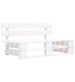 Salon de jardin palette 4 pcs et coussins pin imprégné de blanc