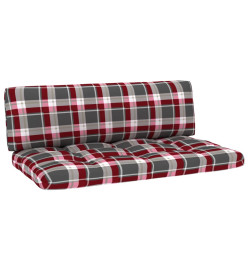 Salon de jardin palette 4 pcs et coussins pin imprégné de blanc