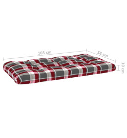 Salon de jardin palette 4 pcs et coussins pin imprégné de blanc