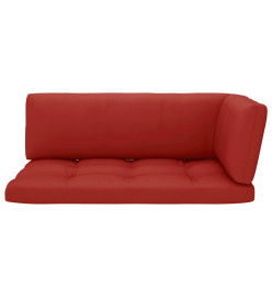 Salon de jardin palette 6 pcs et coussins Pin imprégné de blanc