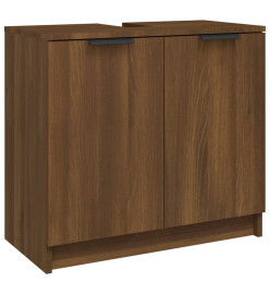 Armoire de bain Chêne fumé 64,5x33,5x59 cm Bois d'ingénierie