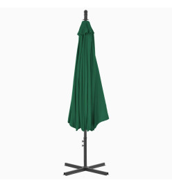 Parasol en porte-à-feux avec mât en acier 300 cm Vert