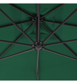 Parasol en porte-à-feux avec mât en acier 300 cm Vert