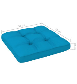 Pouf palette de jardin Bois de pin imprégné de blanc