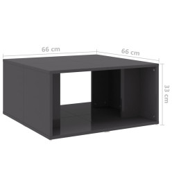 Tables basses 4 pcs Gris brillant 33x33x33 cm Aggloméré