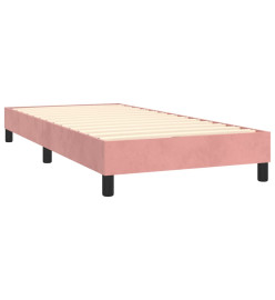 Sommier à lattes de lit avec matelas et LED Rose 80x200 cm