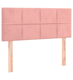 Sommier à lattes de lit avec matelas et LED Rose 80x200 cm