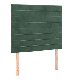 Sommier à lattes de lit et matelas Vert foncé 80x200 cm Velours