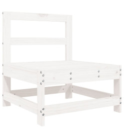 Salon de jardin 10 pcs blanc bois de pin massif