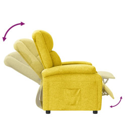 Fauteuil inclinable Jaune Tissu