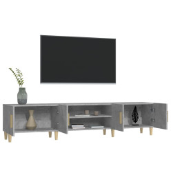 Meuble TV gris béton 180x31,5x40 cm bois d'ingénierie