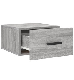 Table de chevet murale sonoma gris 35x35x20 cm