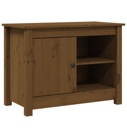 Meuble TV Marron miel 70x36,5x52 cm Bois de pin massif