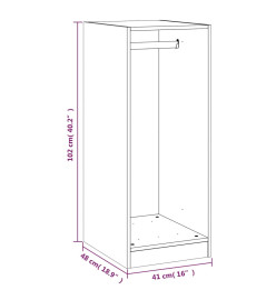 Garde-robe noir 48x41x102 cm bois d'ingénierie