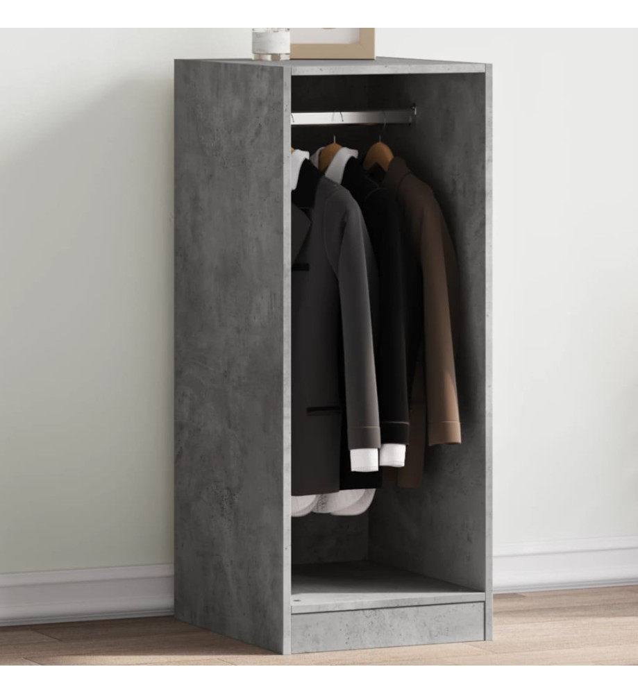 Garde-robe gris béton 48x41x102 cm bois d'ingénierie