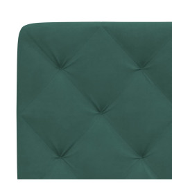 Coussin de tête de lit vert foncé 80 cm velours