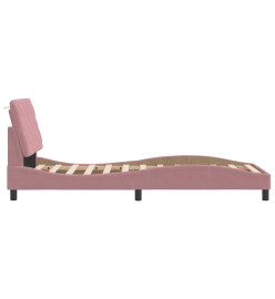 Cadre de lit avec tête de lit Rose 90x190 cm Velours