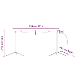 Barbecue automatique et moteur acier inoxydable 150x46,5x82,5cm