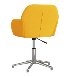 Chaise pivotante de bureau Jaune clair Tissu