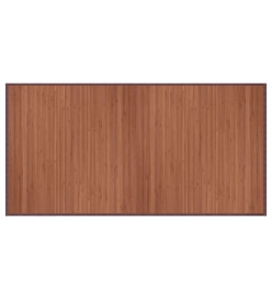 Tapis rectangulaire marron 100x200 cm bambou