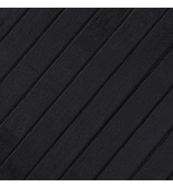 Tapis rectangulaire noir 60x500 cm bambou