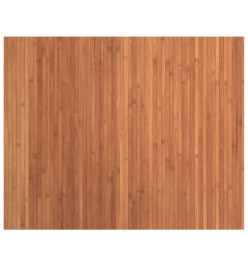 Tapis rectangulaire marron 80x100 cm bambou