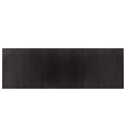 Tapis rectangulaire marron foncé 100x300 cm bambou