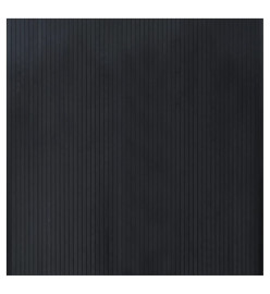 Tapis rectangulaire noir 100x100 cm bambou