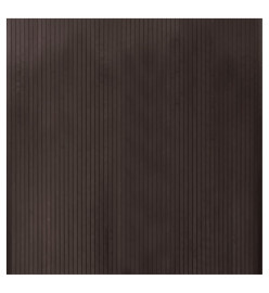 Tapis rectangulaire marron foncé 100x100 cm bambou