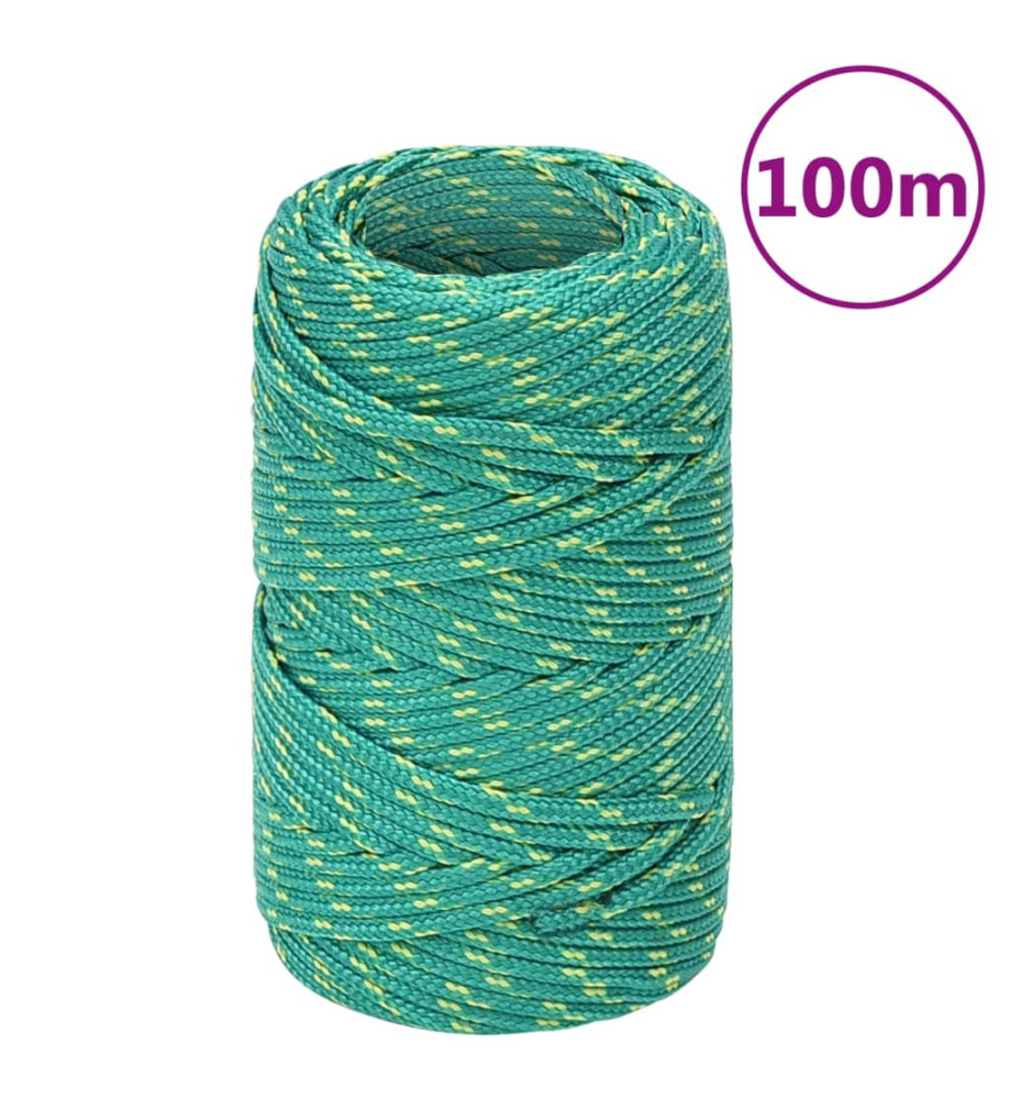 Corde de bateau Vert 2 mm 100 m Polypropylène