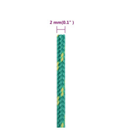 Corde de bateau Vert 2 mm 100 m Polypropylène