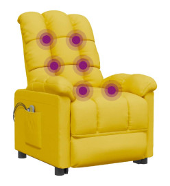 Fauteuil électrique de massage Jaune Tissu