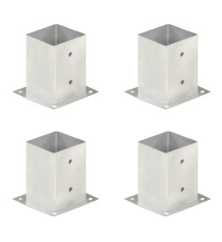 Ancres de poteau 4 pcs Métal galvanisé 101 mm