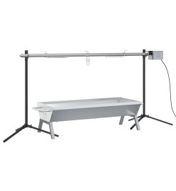 Ensemble de grille et de plateau automatique pour barbecue inox