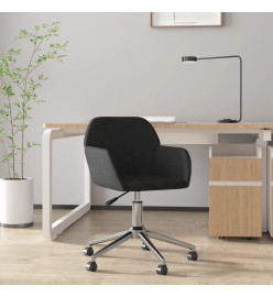 Chaise pivotante de bureau Noir Tissu