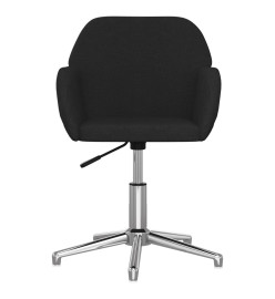 Chaise pivotante de bureau Noir Tissu