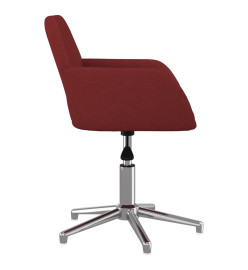 Chaise pivotante de bureau Rouge bordeaux Tissu