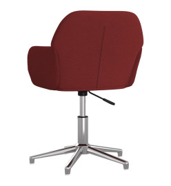 Chaise pivotante de bureau Rouge bordeaux Tissu