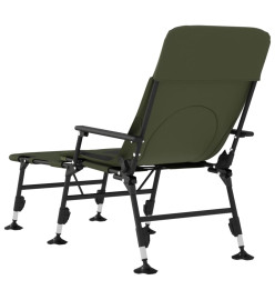 Chaise longue de pêche avec pieds à boue réglables pliable vert