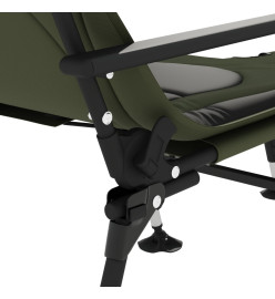 Chaise longue de pêche avec pieds à boue réglables pliable vert