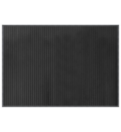 Tapis rectangulaire gris 70x100 cm bambou