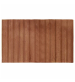 Tapis rectangulaire marron 60x100 cm bambou