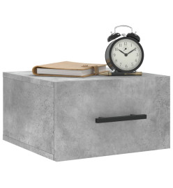 Table de chevet murale gris béton 35x35x20 cm