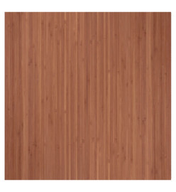 Tapis rectangulaire marron 100x100 cm bambou