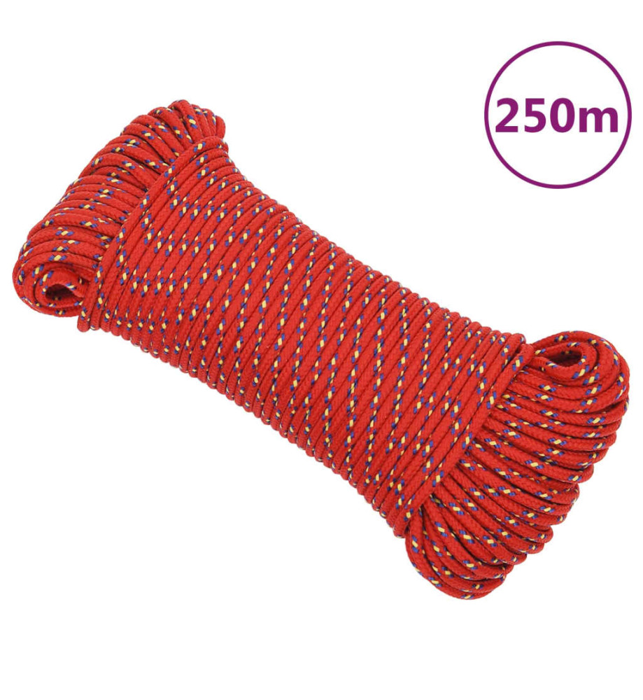 Corde de bateau Rouge 5 mm 250 m Polypropylène