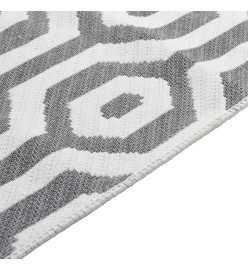 Tapis Gris 100x300 cm Coton