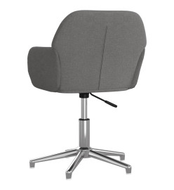 Chaise pivotante de bureau Gris clair Tissu